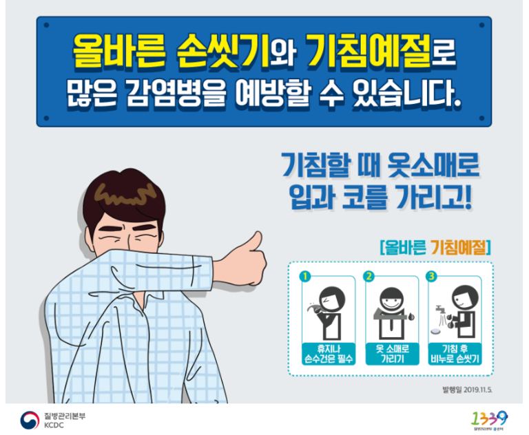 신종 코로나바이러스 관련 질병관리본부 국민행동수칙